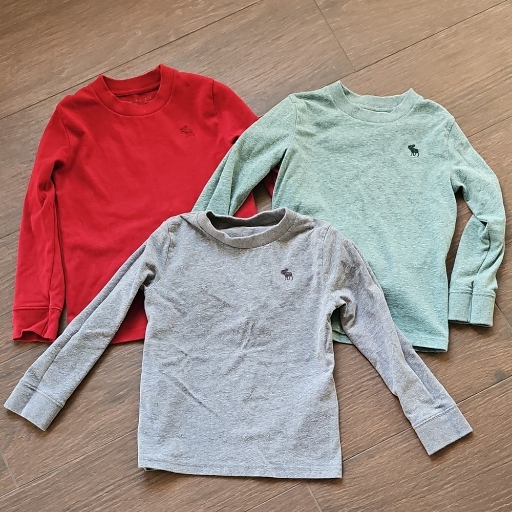 Abercrombie Kids Long Sleeve Tees - Red, Green, Gray